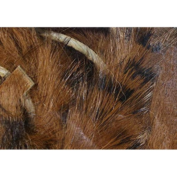 Barred Rabbit Strips, 1/8" - black / medium brown