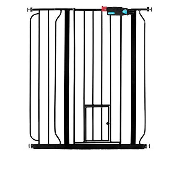 Carlson Extra Tall Walk Through Pet Gate with Small Pet Door, Includes 4-Inch 4