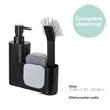 VIGAR 4 Piece Sink Set, Black/White, 18.5x5x26