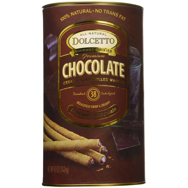 DOLCETTO Chocolate Wafer Rolls, 12 OZ