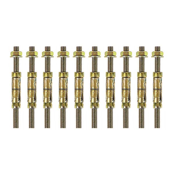 M10X15 Projecting Bolt Shield Anchor - 10 Pack