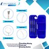 TRISBRO Dental Care Set Dentist Tools Kit, Professional Calculus and Plaque Remover Set, Dental Hygiene Kit, Teeth Plaque Remover Tool Metal Tooth Pick and Dental Mirror(Blue)