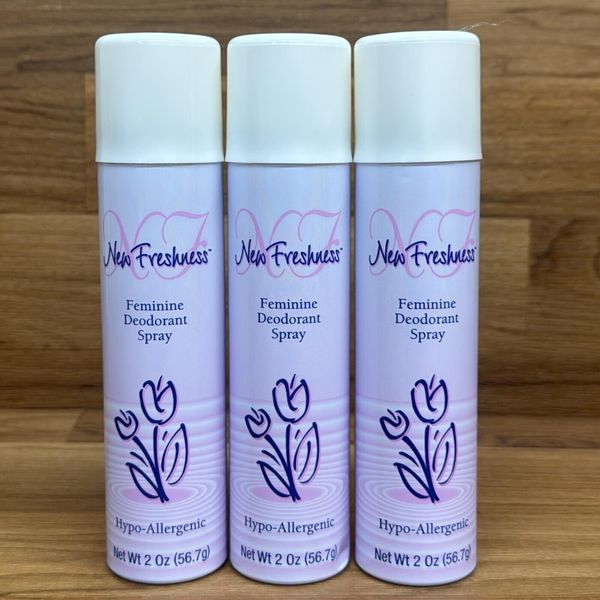 (3 Pack) New Freshness Feminine Deodorant Spray 2oz