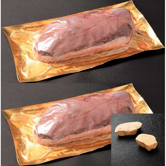 Fukushoku Shoten Set of Magrecanal Duck Breast, 10.9 - 13.8 oz (310 - 390 g) x 2, Foie Gras Cut, Duck Loin, Foie Gras Growing Duck from Hungary, Magredo Canal