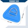 Hihaha D Ring Patch PVC Triangle Shape Blue for Kayak Stainless Steel/4pcs