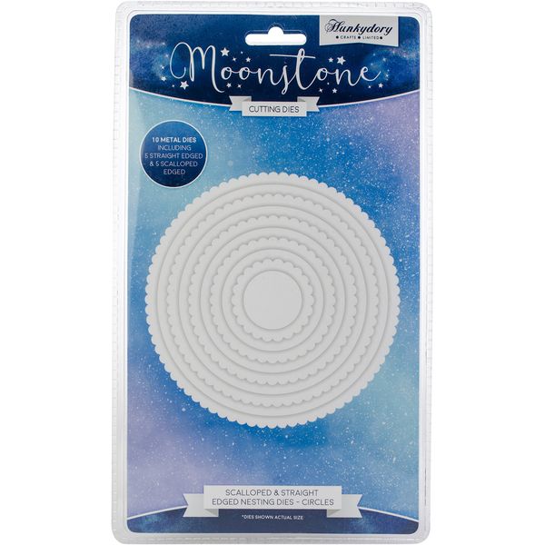 Hunkydory Moonstone Dies-Scalloped & Straight Nesting Circles