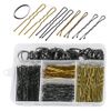 300 Pcs Bobby Pins & Hair Bands Set Including 100 Pcs Hair Bands & 200 U Shape Hair Pins Hair Clips with Storage Box Bobby Pins for Fine Hair Blonde Bobby Pins Hair Bobby Pins Bobby Pin