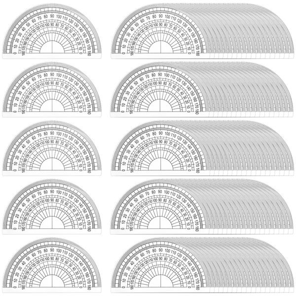 Nicunom 100 Pack Plastic Protractor 180 Degree Math Protractors Geometry Student Protractor, 4 Inches, Clear