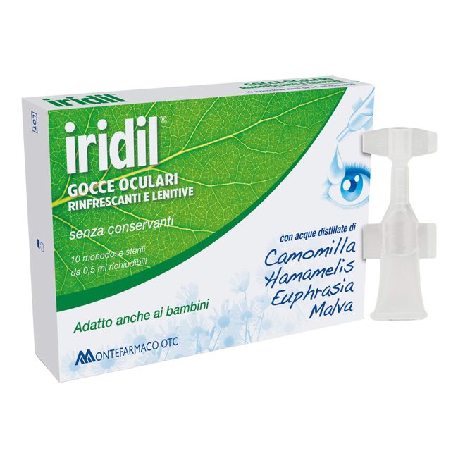 Iridil Gocce Oculari 10 Ampolle Sterili Da 0,5 ml Richiudibili