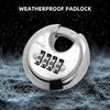 DAYGOS 4 Digit Combination Disc Padlock with Hardened Steel Keyless Heavy Duty Combo Lock for Sheds,Fence,Storage Unit,Trailer,Moving Cube(3/8-in Shackle)