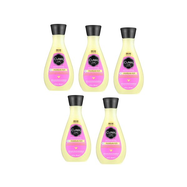 Cutex Care Nail Polish Remover Sweet Almond & Jojoba Oil 6.7 Fl. Oz. Pack of 5