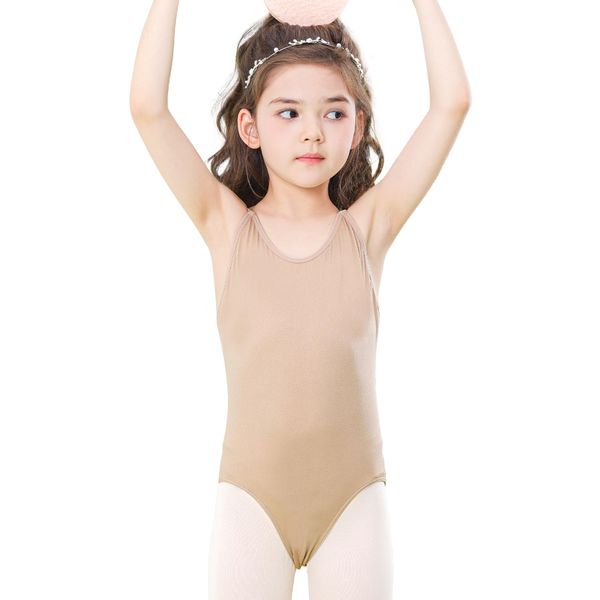 flexdans Hautfarben Ballett Trikot Body Turnanzug Gymnastik Tanzen Unterwäsche für Kinder und Damen Kid XL