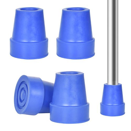 4 PCS Cane Tips, 19 mm Walking Stick Caps, Trekking Pole Tip Protectors,Replacement Cane Tip,Walking Stick Rubber Tips,Non-Slip Stable,for Walking Sticks, Canes or Crutches, Blue