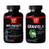 Candida yeast cleanse - ANTI PARASITE – GRAVIOLA COMBO - fruit extract 2 Bottles