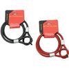 30" Cable with Loops for Locking, Red or Black