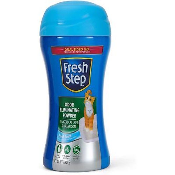 Fresh Step Cat Litter Box Odor Eliminating Powder 16 Ounce (Pack of 1), BLUE