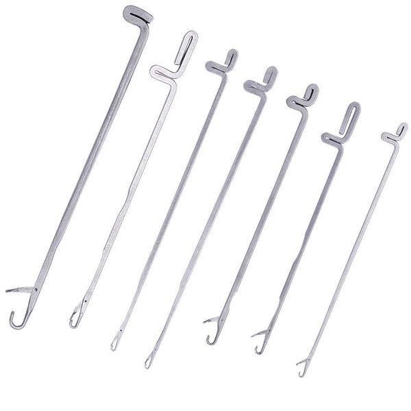 Katech 7 pcs Latch Crochet Hooks Sewing Needles DIY Weave Knitting Tools for Revamping Sweater or Socks