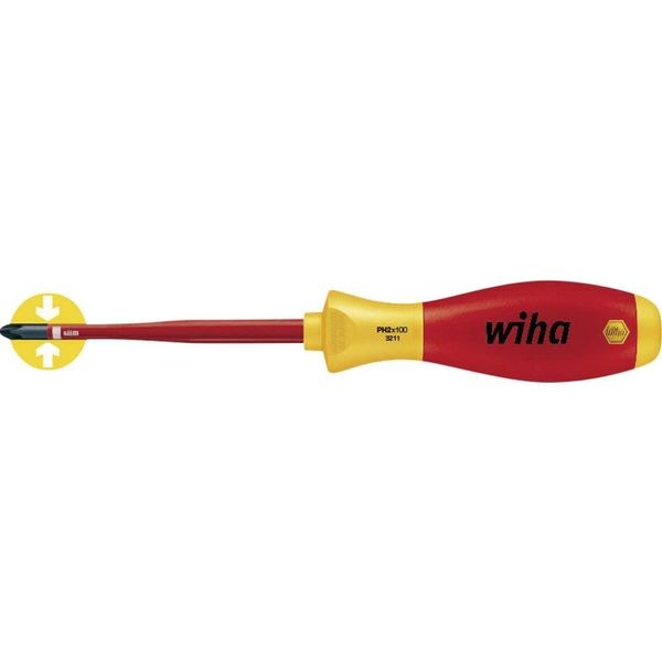 Wiha PZ2 x100mm Slim Fix VDE Screwdriver