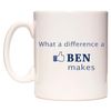 WeDoMugs What A Difference A Ben Makes - Ceramic 11oz Coffee Tea Gift Mug Cup