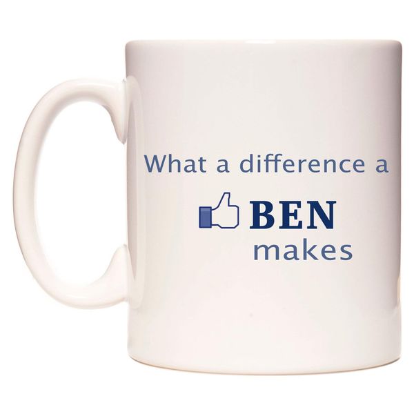 WeDoMugs What A Difference A Ben Makes - Ceramic 11oz Coffee Tea Gift Mug Cup