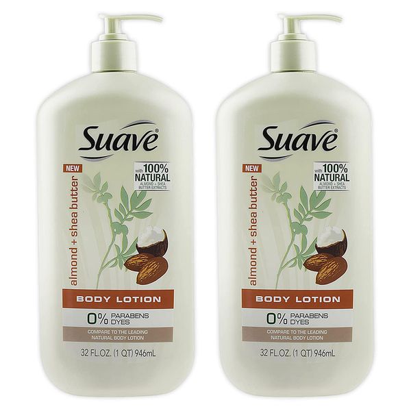 Suave Body Lotion, Almond + Shea Butter, 32 fl oz