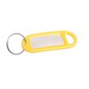 Key Ring Tag 50Mm X 20Mm With Label And Split Key Ring Yellow Pack 10