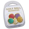 Best Impressions Glitter Non-Personalised Golf Markers Plain Mixed Pack (All five Colours)