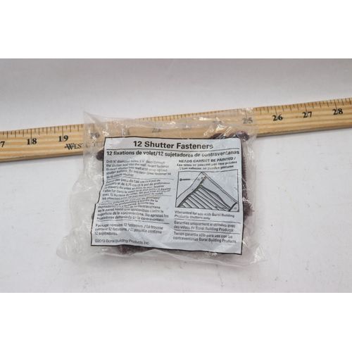 (12-Pk) Exterior Shutter Fasteners 3" 9131212989