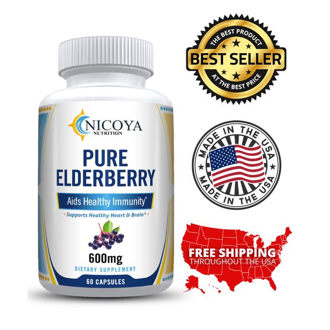 Elderberry Capsules- Immune Support, Daily Immune &  Antioxidants