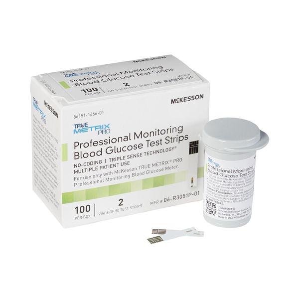 McKesson (06-R3051P-01) TRUE METRIX PRO Blood Glucose Test Strips, 100 Ct