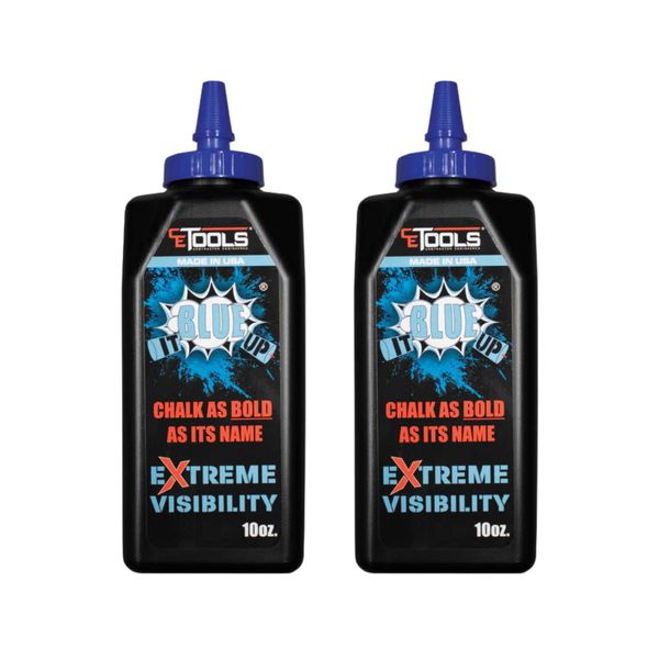 CE TOOLS COMBO Chalk EXTREME VISIBILITY Marking Chalk - (2-Count) 10 oz (283.5g) Give Me Two Bundle (Blue)
