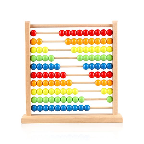 Wondertoys Wooden Abacus Maths Games with 100 Beads for Kids