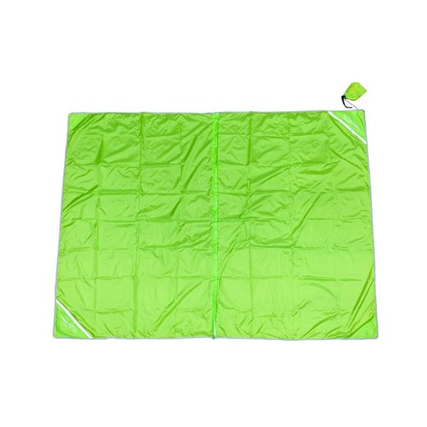 Meerweh XXL teilbare Stranddecke ca. 200x250 cm Sandfreie Strandmatte Campingdecke Strandtuch Wasserdicht Ultraleicht Picknickdecke grün