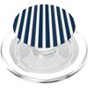 Cute Navy Blue and White Stripes Pattern Minimalist PopSockets PopGrip for MagSafe