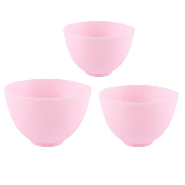 DOITOOL Esthetician Supplies 3Pcs Plastic Facial Mixing Bowls Stirring Bowls Cosmetic Beauty Tool Mud Water