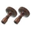 sourcing map Lamp Turn Switch Knob On/Off Replacement Twist Knobs Extension 20mm Length for Lamp Socket, Red Bronze Pack of 2