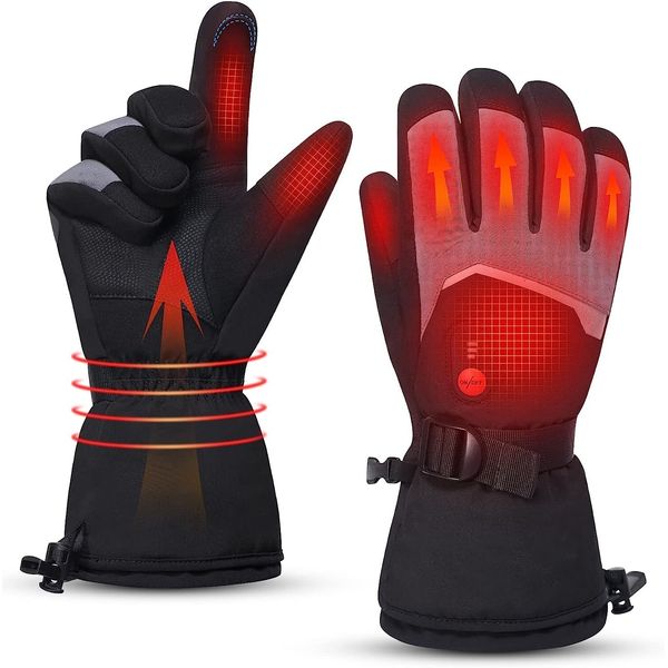 Upgraded Heated Gloves for Men Women Waterproof Smart Touch-screen Function