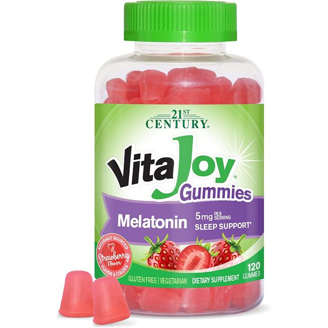 21st Century VitaJoy  Melatonin 5mg Gummies, Strawberry, 120 pc