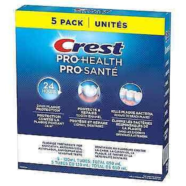 CREST Pro-Health Gel Whitening Toothpaste 5 x 130 mL 000063327