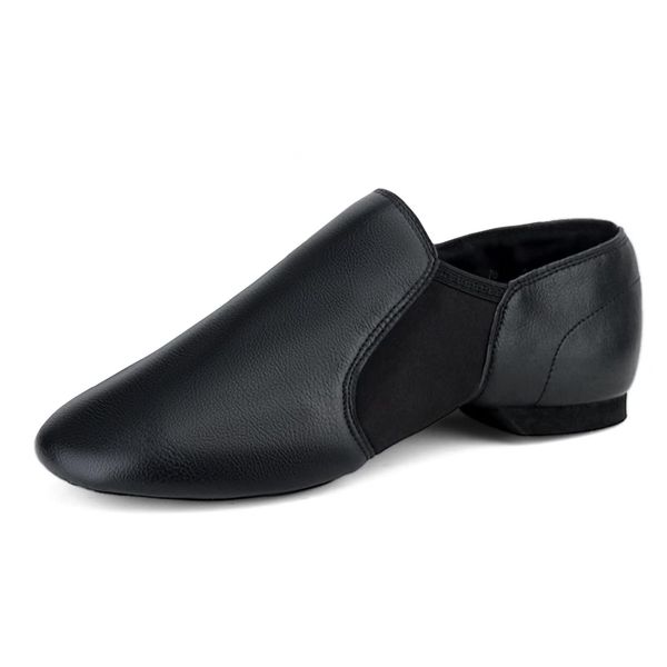 GENMAI SOEASY Jazz Shoes, Dance Shoes, Jazz Dance Shoes, Jazz Shoes, Kids, Women's, Fit, Elastic Sides, Slip-on, Black