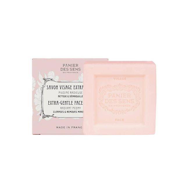 Panier des Sens - Face Soap Bar - with Cornflower + Rose + Shea Butter - Hydrating Face Wash, Makeup Remover - Skin Care Products Made in France - Gentle Face Cleanser 98% Natural Ingredients - 3.5 oz