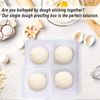 BSTKEY 8 Packs Clear Pizza Dough Proofing Box, Stackable Square Dough Proofing Container Small Dough Proofing Storage Organizer with Lid Candy Cookie Storage Box