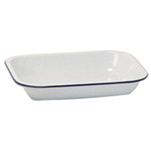 POSH LIVING 610BS Enameled Bake Pan S Blue Tray, 11.4 x 9.1 x 1.8 inches (29 x 23 x 4.5 cm), Bottom 5.9 x 8.5 inches (15 x 21.5 cm)