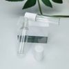 50 Pcs White Lid 5ml Roller Bottles for Essential Oils, Clear Roll On Bottle