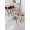 Frepice Makeup Brush, Set of 13, Powder Brush, Teak Brush, Makeup Brush Pouch, Makeup / Salmon gem