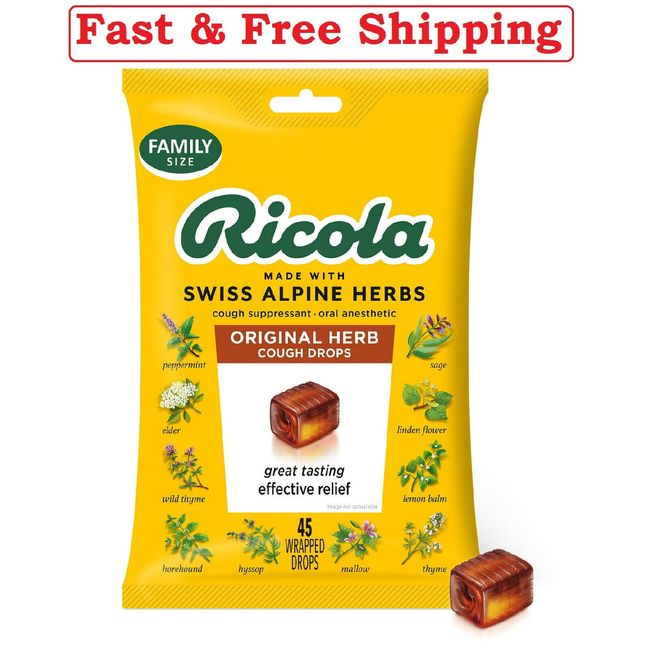 Ricola Original Herb Cough Drops, 45 Count