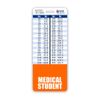 Medical Student Badge Buddy Vertical w/Height & Weight Conversion Charts (Oversized, Orange)