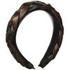 Mud Pie Women's Braided Leather Headband, Green, One Size