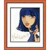 Girl with Phone cross stitch kit Riolis