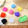 64 Pcs Retainer Case with Vent Holes Mouth Guard Container Case Dental Storage Container Multicolor Dental Retainer Box for Office Travel Household, 9 Colors (Classic Color)